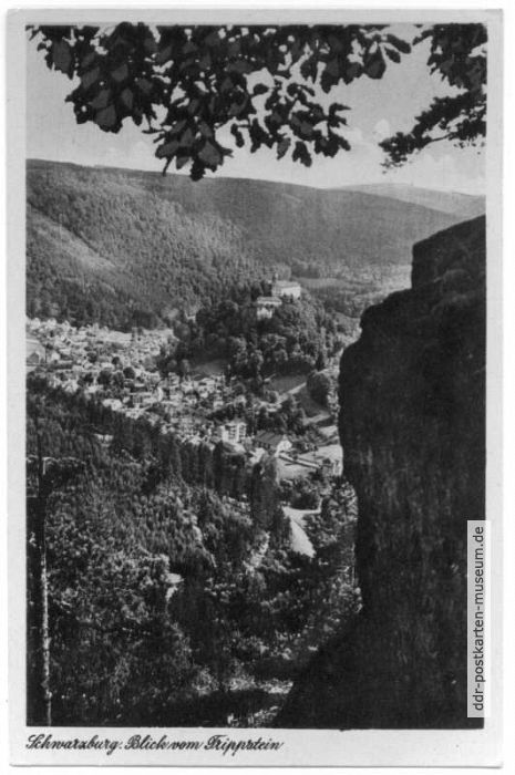 Blick vom Trippstein zum Schloß - 1949