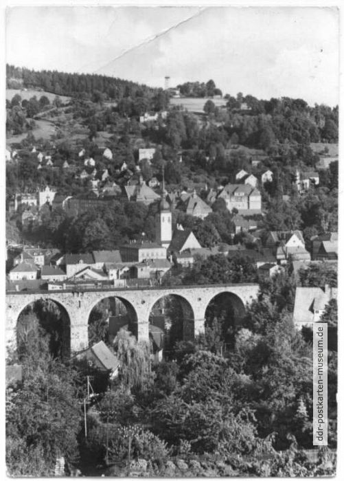 Blick auf Sebnitz und Viadukt - 1976