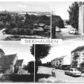 Blick auf Seehausen, Panneturm, Paulskirche, AWG-Siedlung Gartenstraße - 1977 / 1985 