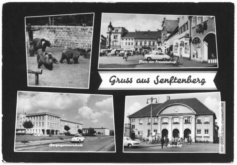 Bärenzwinger, Platz der Freundschaft, Bergingenieurschule, Bahnhof - 1964