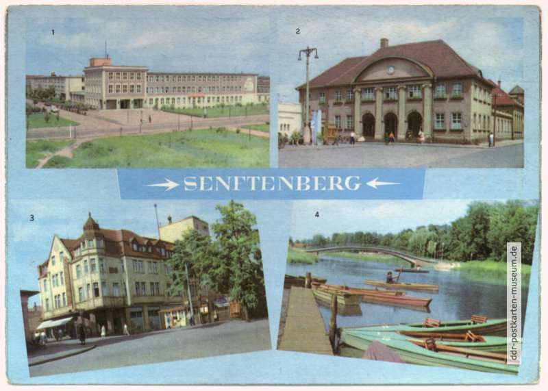Bergingenieurschule, Bahnhof, HO-Warenhaus, Paddelstation - 1965