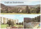 Blick nach Sondershausen, Neubaugebiet Borntal , Freibad - 1987
