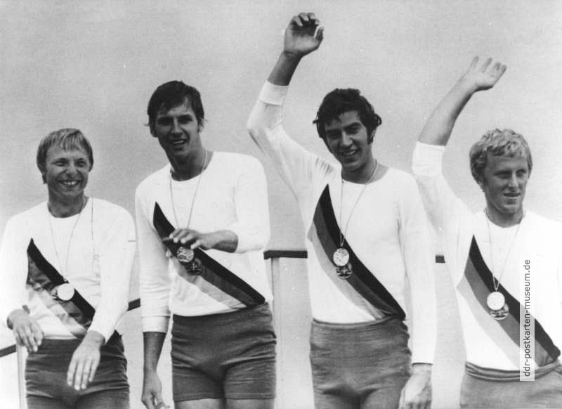 DDR-Ruder-Viere (Güldenpfennig, Reiche, Wolfgramm, Bussert), 1980 Olympiasieger - 1980