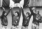 DDR-Schwimmteam (U. Richter, Anke, Pollack, Ender), 1976 Olympiasieger 4 x 100 m Lagen - 1976