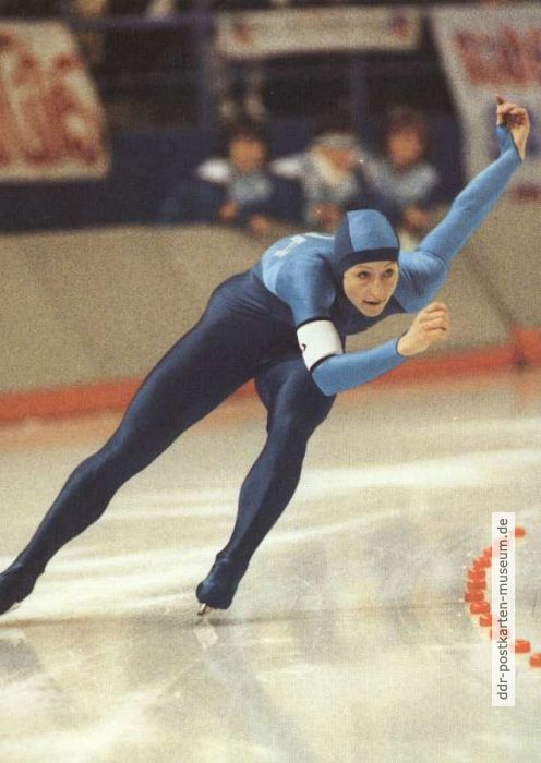 Christa Luding (Rothenburger), Eisschnelläuferin vom SC Einheit Dresden und 1984/1988 zweifache Olympiasiegerin - 1988