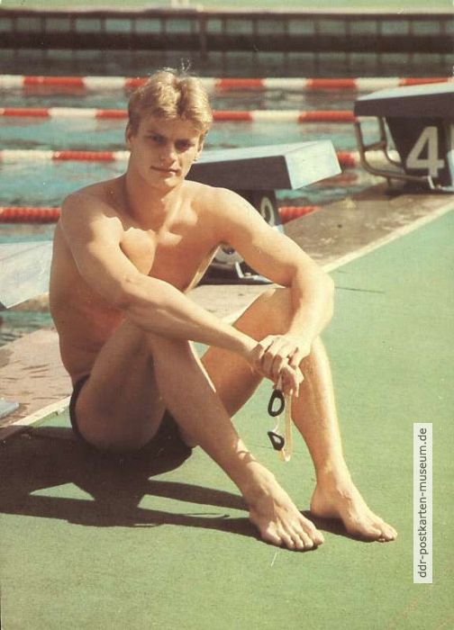 Jörg Woithe, 1980 Olympiasieger und 1982 Weltmeister im Schwimmen - 1986