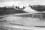 Blick zur Einfahrt und Sprecherturm vom Walter-Ulbricht-Stadion - 1969