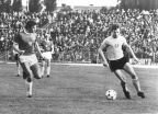 Fußball-Oberligaspiel Dynamo Dresden gegen BFC Dynamo Berlin (Lauck links) - 1979