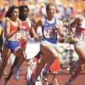 Olympische Spiele 1988 in Seoul, 800-m-Lauf 2.Platz Christine Wachtel (2. v. l.) - 1989