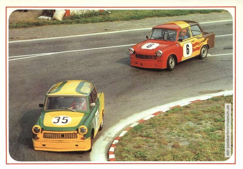 50. Schleizer Dreieck-Rennen 1983, Trabant-Rennen mit Geschwindigkeiten bis 120 km/h - 1983