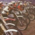Start des Motocrossrennens in Teterow - 1986