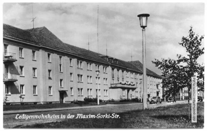 Ledigenwohnheim in der Maxim-Gorki-Straße - 1958