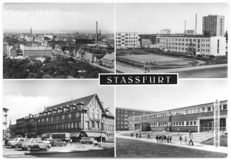 RFT-Lehrlingswohnheim, Konsum-Kaufhaus, Kindergarten - 1977