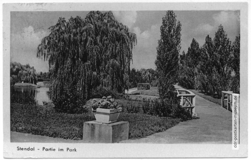 Partie im Park (August-Bebel-Park) - 1956