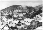 Blick über das verschneite Stolberg zum Schloß - 1970
