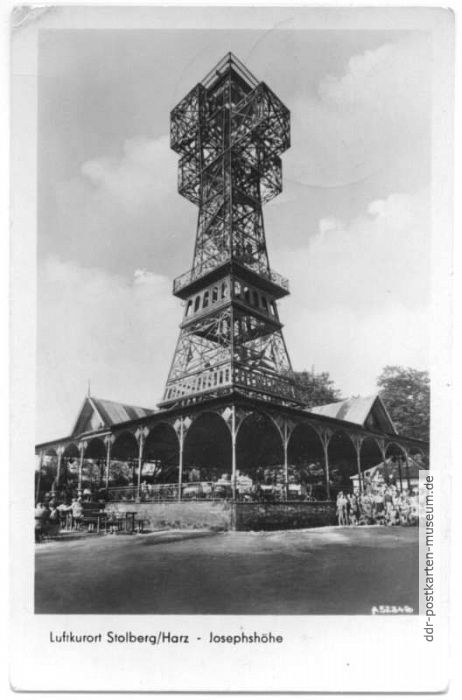 Aussichtsturm mit Gaststätte auf der Josephshöhe - 1957