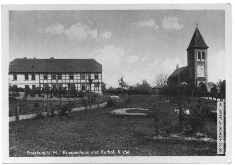 Krankenhaus und Katholische Kirche - 1953