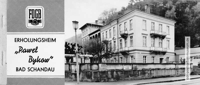 FDGB-Erholungsheim "Pawel Bykow" in Bad Schandau (7 Karten) - 1963