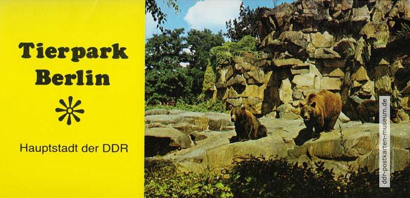 Tierpark Berlin, Haupstadt der DDR (9 Karten als Leporello) - 1989