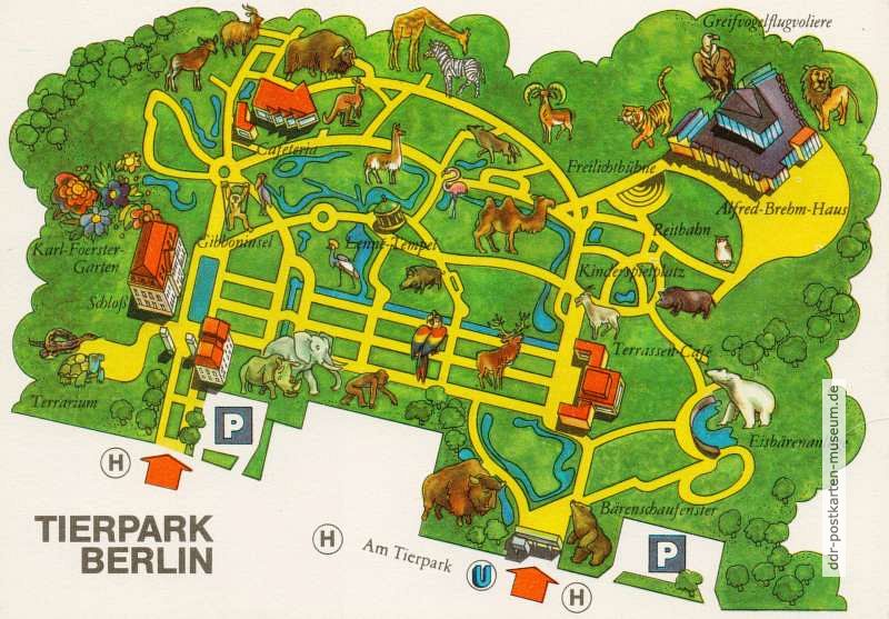Tierpark Berlin, Orientierungskarte