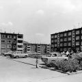 Parkplatz im Neubaugebiet von Kahla mit Trabant 601 - 1977