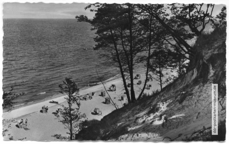 Blick vom Hochstrand auf die See - 1958