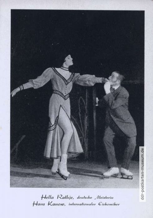 Eis-Revue Berolina, Eiskomiker Hella Rathje und Hans Kanow - 1962