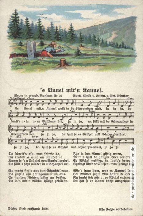 Titel "s´Annel mit´n Kannel" von Anton Günther - 1950
