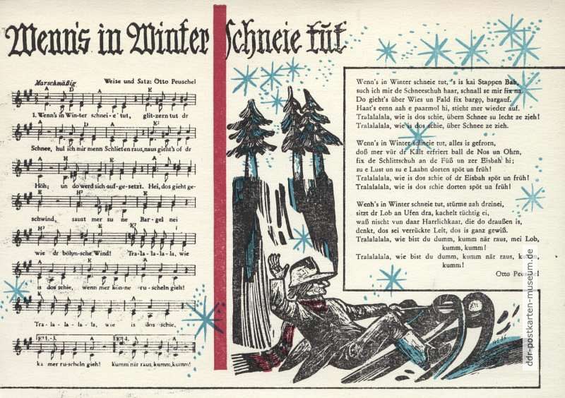 Titel "Wenn´s im Winter schneie tut" von Otto Peuschel - 1980
