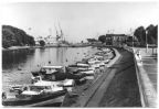 Bootsanlegestellen am Alten Strom, Blick zum Hafen - 1980