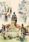 Reklamekarte der Stadt Leipzig für erste Leipziger Friedensmesse (Rathaus) - 1946
