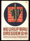 Propaganda-Postkarte für den Neuaufbau Dresdens - 1946