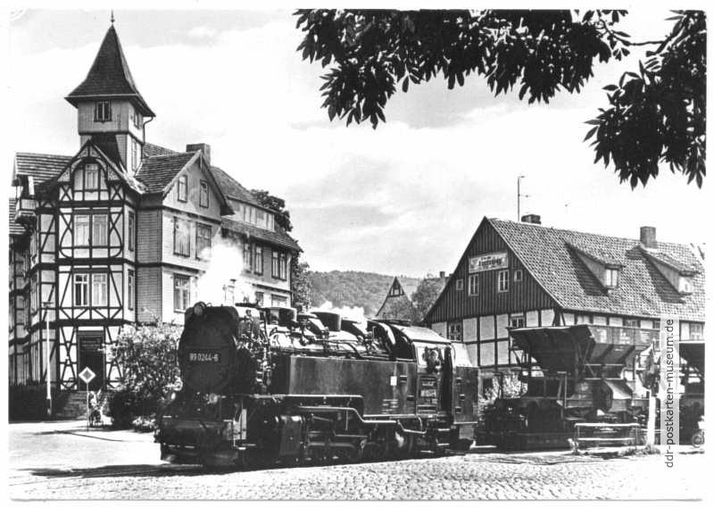 Harzquerbahn auf der Westerntorkreuzung, HOG "Zum Eselskrug" - 1982