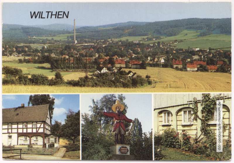 Blick vom Galgenberg, Umgebindehaus, Der Pumphut - 1989