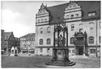 Luther-Denkmal auf dem Markt mit Rathaus und Marktbrunnen - 1970 / 1976