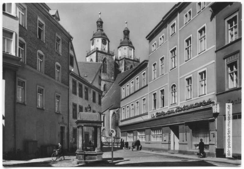 Am Holzmarkt, HO-Gaststätte "Cafe am Holzmarkt", Stadtkirche - 1978