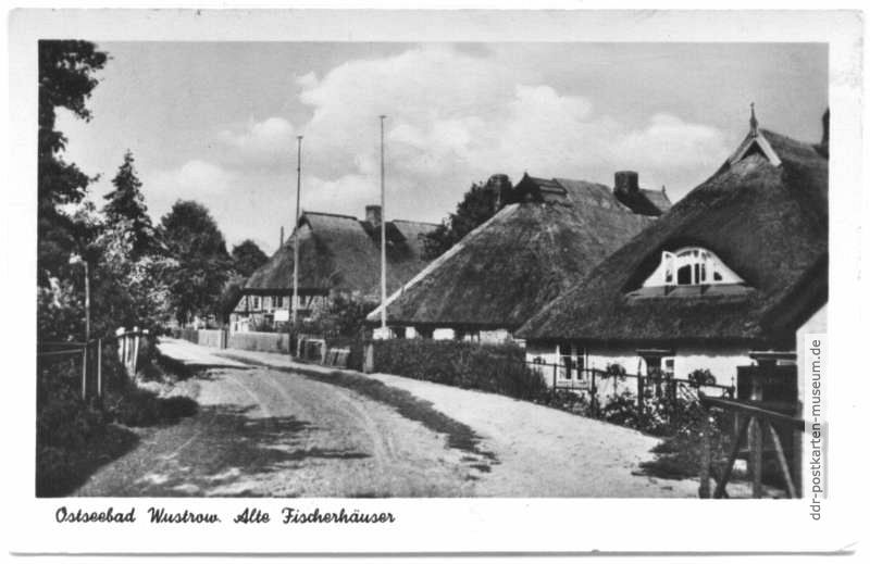 Ostseebad Wustrow, Alte Fischerhäuser - 1954