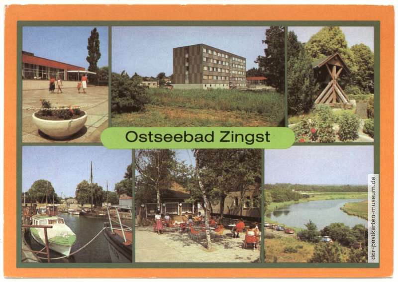 FDGB-Bettenhaus, Glockenturm, Bootshafen, Milchbar, Prerowstrom - 1986