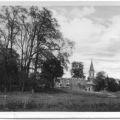 Burgruine und Kirche - 1957
